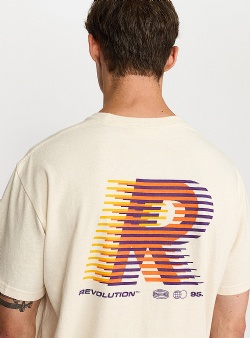 Revolution Lin printed tee Offwhite melange