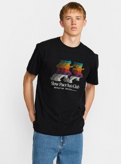 Revolution Slo printed tee Black melange