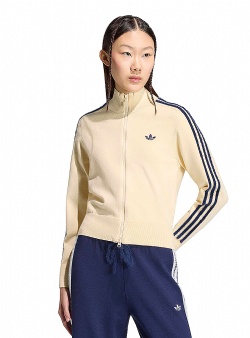 adidas originals Firebird knit track top Warm vanilla night indigo fluffy stripes