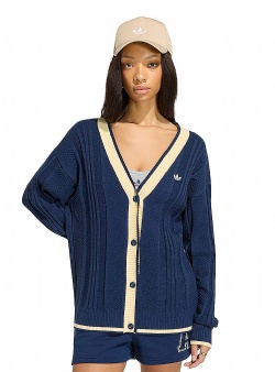 adidas originals Cable knit cardigan Night indigo