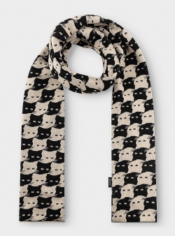Dedicated Pepita cats Rossberga scarf Oat white