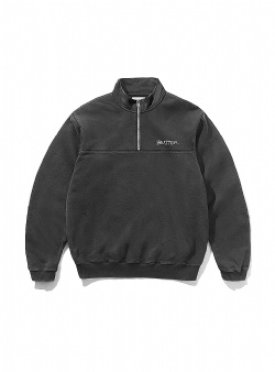 Butter Goods Panel quarter zip sweater Washed black