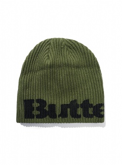 Butter Goods Stencil skully beanie Army