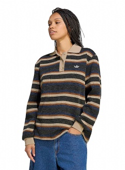 adidas originals Striped knit polo