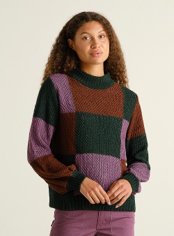 Dedicated Blocked check Gotland sweater Multi color