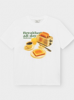 Dedicated Breakfast all day tee White
