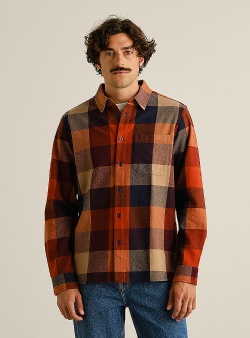 Dedicated Rute flannel shirt Check muted colors
