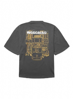 Woodbird Beam tram tee Slate blue