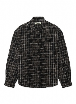Woodbird Jong wash check shirt Black white