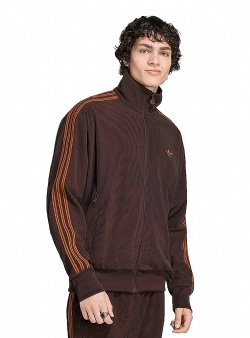 adidas originals Firebird corduroy track top Aurora coffee