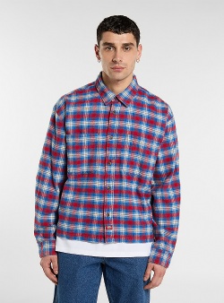 Dickies Jerome cropped flannel shirt Deep claret