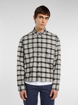 Dickies Jerome cropped flannel shirt Black