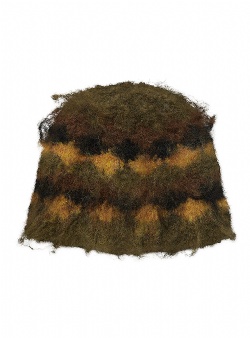 Woodbird Yan check hairy beanie