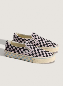 Vans Classic slip-on Checkerboard pale petal pink black