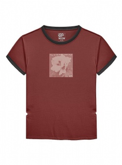 Vans Places I wish to go ringer tee w Poppy ember
