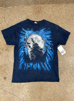 Sportif Vintage Wolf moon splash tee L, Navy